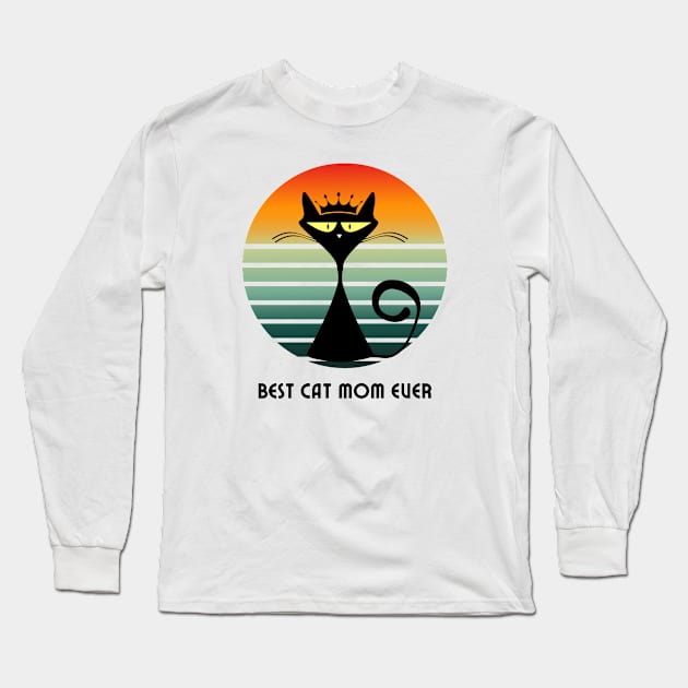 Best cat mom euer Long Sleeve T-Shirt by Teeeshirt